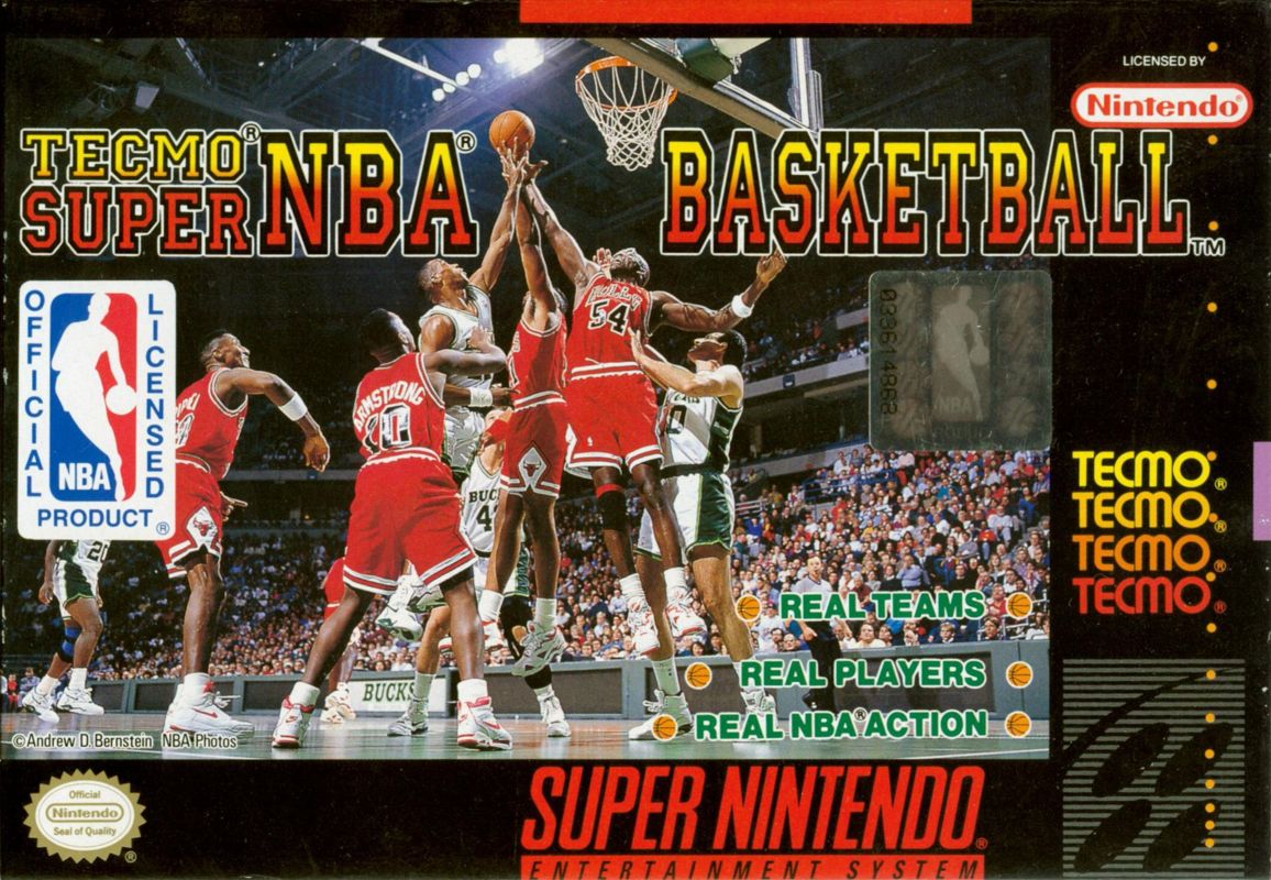 Tecmo Super NBA Basketball box art for Sega Mega Drive